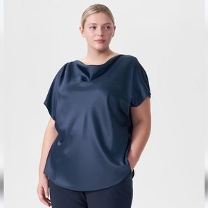 Universal Standard (size M) Viva Boatneck top in Navy Blue